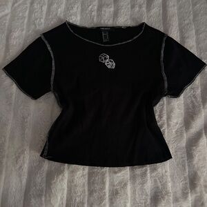 embroidered baby tee